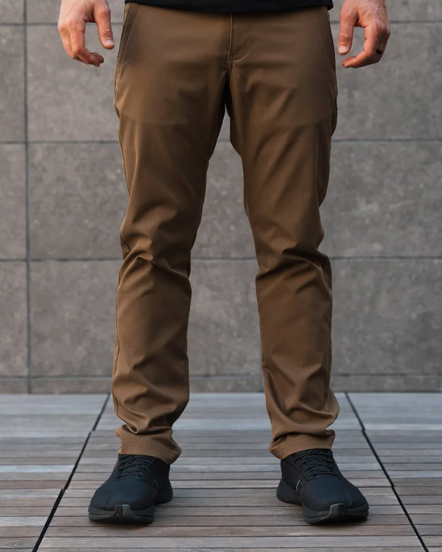 KETL Mtn Tomfoolery Chino Travel Pants in Brown