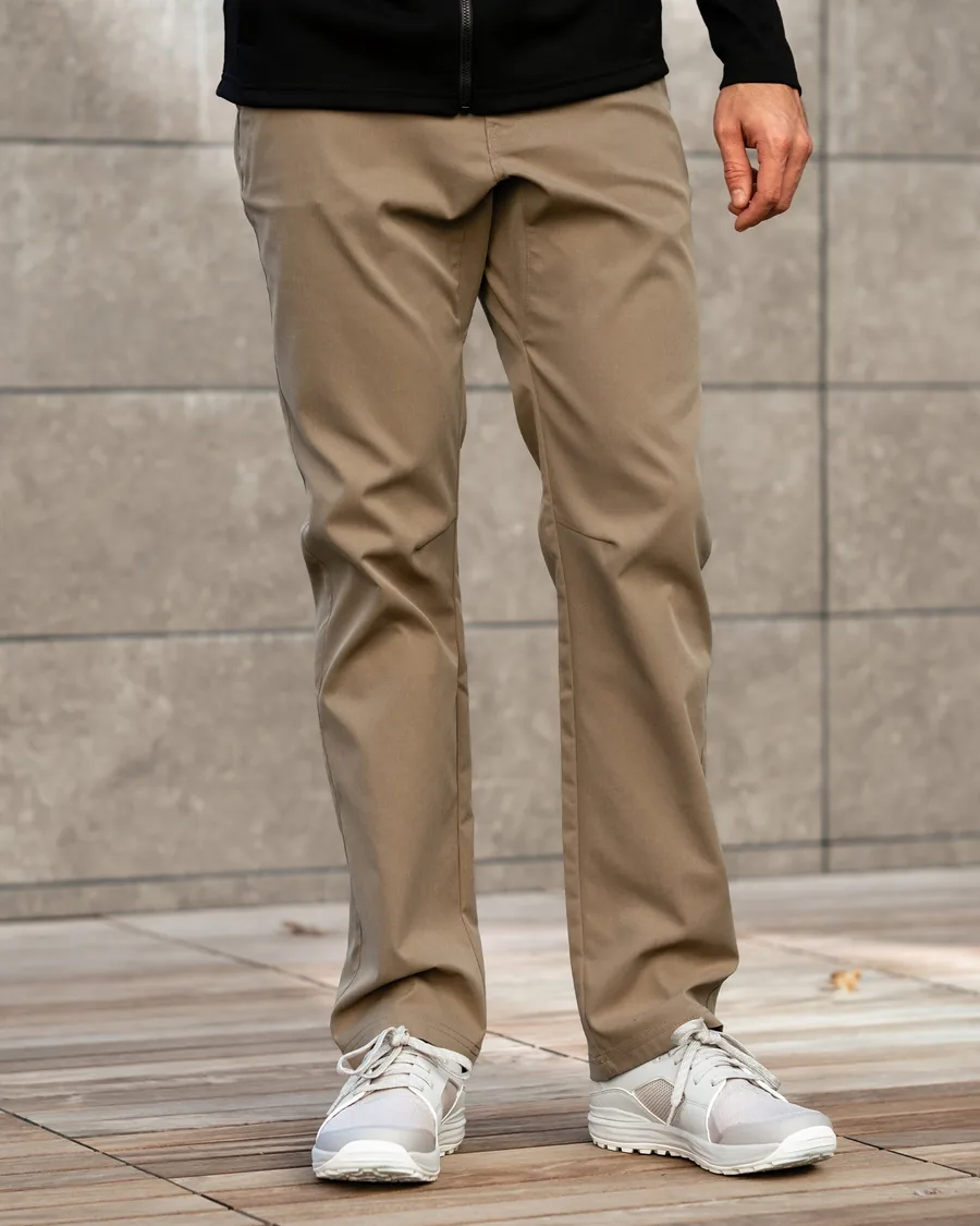 KETL Mtn Tomfoolery Chino Travel Pants Straight Fit Khaki
