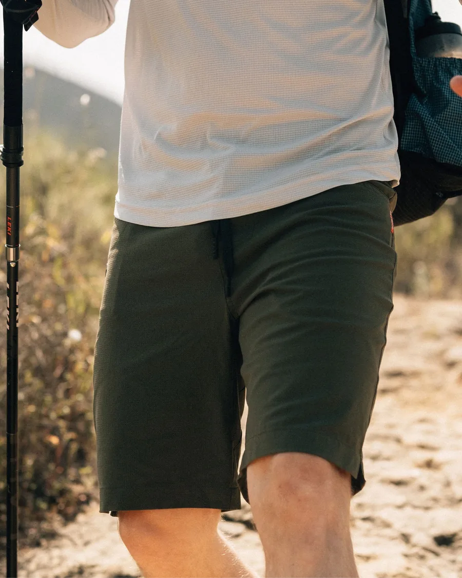 KETL Mtn Vent Lightweight Active Shorts in Pine Green